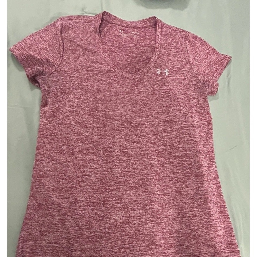 Under Armour Heat Gear Round Neck Cap Sleeve Lightweight Women's Shirt Sz Small